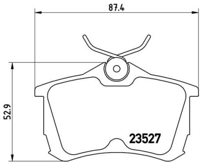 Колодка тормозов. диск. HONDA ACCORD задн. (выр-во) BREMBO P 28 030