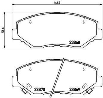 Колодка тормозов. диск. HONDA CR-V передн. (выр-во) BREMBO P 28 035