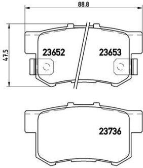 Комплект гальмівних колодок BREMBO P28039 (фото 1)