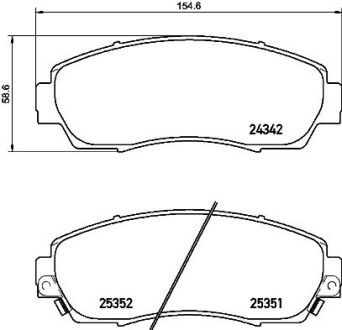 Комплект гальмівних колодок BREMBO P 28 068