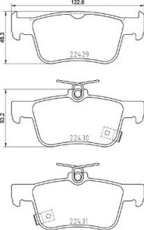 Гальмівні колодки зад. Honda Civic 15- BREMBO P 28 089