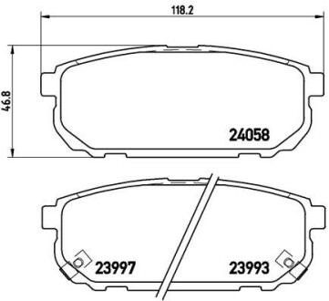 Комплект тормозных колодок BREMBO P30023