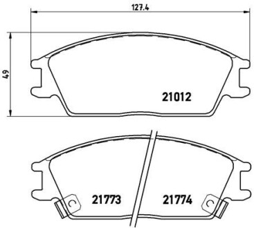 Комплект гальмівних колодок BREMBO P30024