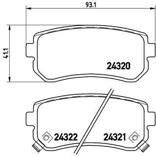 Комплект тормозных колодок BREMBO P30025