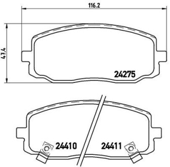 Комплект гальмівних колодок BREMBO P30032