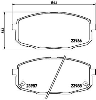 Комплект гальмівних колодок BREMBO P30034