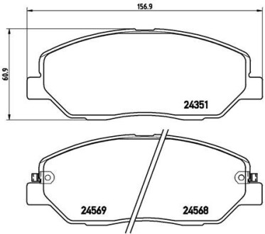 Комплект гальмівних колодок BREMBO P 30 036