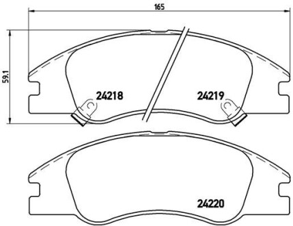 Комплект гальмівних колодок BREMBO P30042