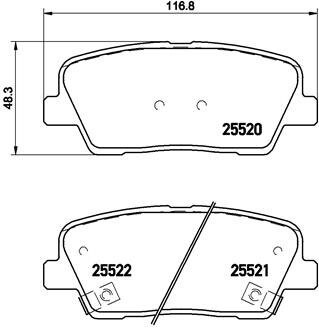 Комплект гальмівних колодок BREMBO P30063