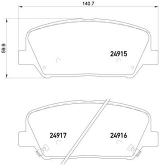 Тормозные колодки BREMBO P30065