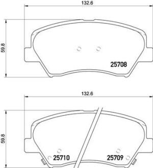 Комплект тормозных колодок BREMBO P30073