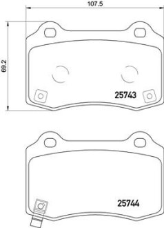 Колодки гальмівні дискові BREMBO P30074