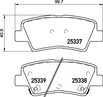 Тормозные колодки зад. Hyundai i30/i40 11-/Kia Cee'd 12- (akebono) BREMBO P 30 094