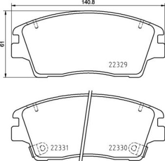 Комплект гальмівних колодок з 4 шт. дисків BREMBO P30096