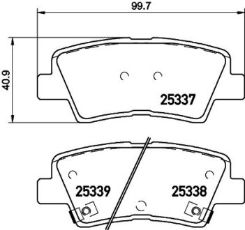 Колодки гальмівні дискові (комплект 4 шт) BREMBO P 30 101