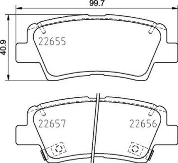 Тормозные колодки зад. Hyundai i30/i40 11-/Kia Cee'd 12- (akebono) BREMBO P 30 103