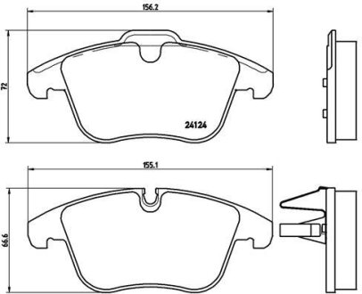 Колодки тормозные дисковые BREMBO P36022