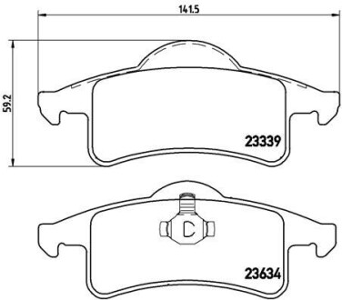 Колодки гальмівні дискові BREMBO P37006 (фото 1)