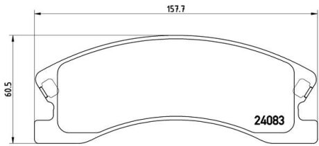 Комплект гальмівних колодок BREMBO P 37 008