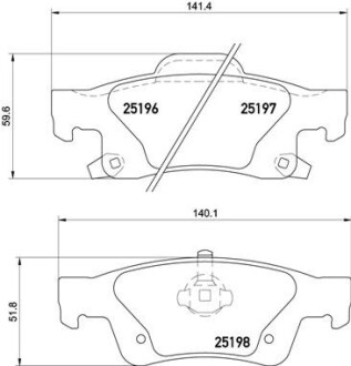 Колодка гальм. диск. JEEP GRAND CHEROKEE IV 3.6 V6 5.7 V8 2010 - задн. BREMBO P 37 016