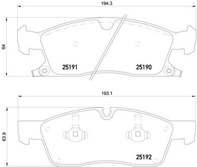 Колодки гальмівні дискові BREMBO P37017