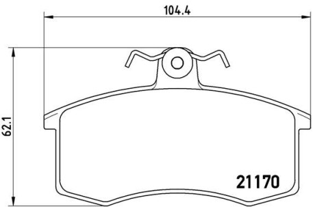 Комплект гальмівних колодок BREMBO P41003