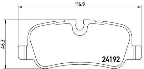 Комплект гальмівних колодок BREMBO P 44 013