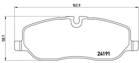 Комплект гальмівних колодок BREMBO P44014