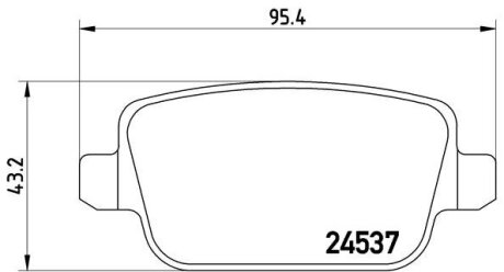 Комплект тормозных колодок из 4 шт. дисков BREMBO P44016