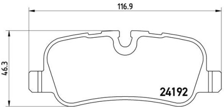 Комплект гальмівних колодок BREMBO P44019