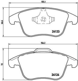 Комплект гальмівних колодок BREMBO P44020