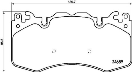 Комплект гальмівних колодок BREMBO P 44 023