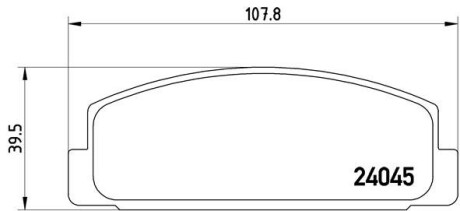 Колодка тормозов. диск. MAZDA 6 (GG, GY, GF) задн. (выр-во) BREMBO P 49 036