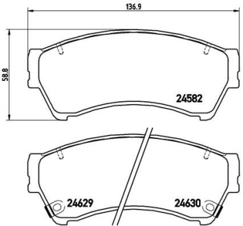 Колодка гальм. диск. MAZDA 6 передн. BREMBO P 49 039