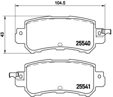 Колодка гальм. диск. MAZDA CX-5 2.0 2011-, 2.2D 2012- задн. BREMBO P 49 047 (фото 1)