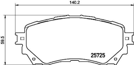 Колодка гальм. диск. MAZDA 6 2.0 2.2D 2.5 2013 - передн. BREMBO P 49 048