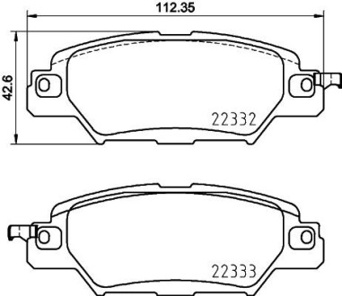 Комплект гальмівних колодок BREMBO P49053