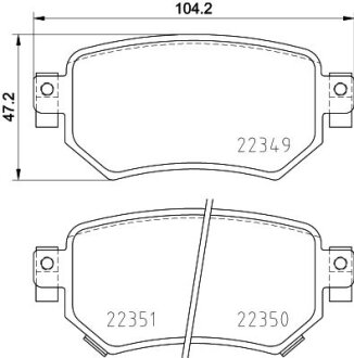 Колодка гальм. диск. MAZDA 6 2012- задн. BREMBO P 49 059