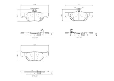 Колодки гальмівні дискові (комплект 4 шт) BREMBO P49064