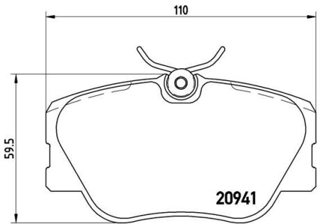 Комплект тормозных колодок из 4 шт. дисков BREMBO P50008