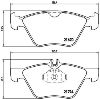 Комплект гальмівних колодок BREMBO P50026