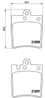 Комплект гальмівних колодок BREMBO P50033 (фото 1)