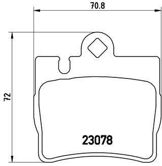 Комплект гальмівних колодок з 4 шт. дисків BREMBO P50042 (фото 1)