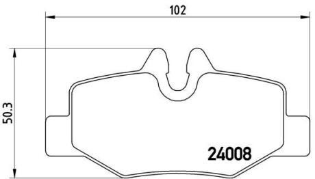 Колодки гальмівні дискові (комплект 4 шт) BREMBO P 50 051