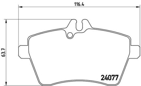 Комплект гальмівних колодок BREMBO P50056