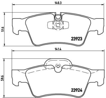 Комплект гальмівних колодок BREMBO P 50 064