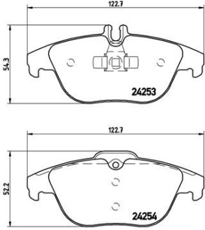 Комплект гальмівних колодок BREMBO P50068