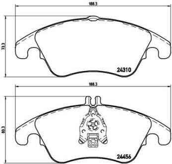 Колодка гальм. диск. MB C-CLASS (W 204) 200-350 07-, E-CLASS (W212) 200-350 08 - передн. (BRE BREMBO P 50 069