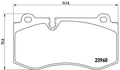 Колодка гальм. диск. MB E-CLASS W211, S-CLASS E W221 передн. BREMBO P 50 074