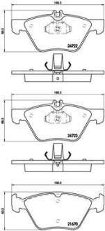 Тормозные колодки BREMBO P50075